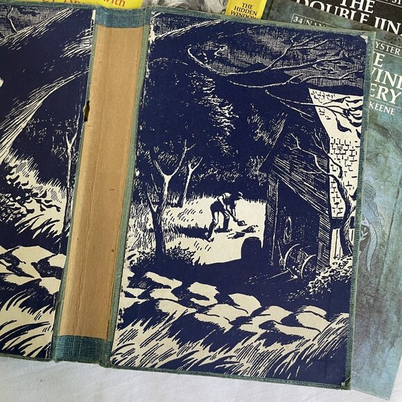 8 Vintage Book Hard Covers Only Junk Journal Mixed Media Supply Mystery Theme u - Picture 5 of 11